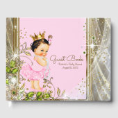 ピンク金ゴールドプリンセスベビーシャワーゲストブック ゲストブック (正面)