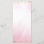 ピンク金ゴールドプリンセスベビーシャワーメニュー メニュー (裏面)