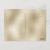 ピンク金ゴールドプリンセスベビーシャワー招待状 ポストカード (裏面)