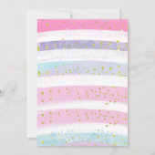 ピンク金ゴールドプリンセスベビーシャワー招待状 招待状 (裏面)