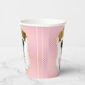 ピンク金ゴールドプリンセスベビーシャワー紙カップ 紙コップ (右)