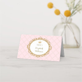 ピンク金ゴールドプリンセス座席表の表番号 プレイスカード