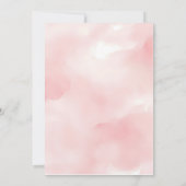 ピンク金ゴールドプリンセス誕生日パーティーの招待 招待状 (裏面)