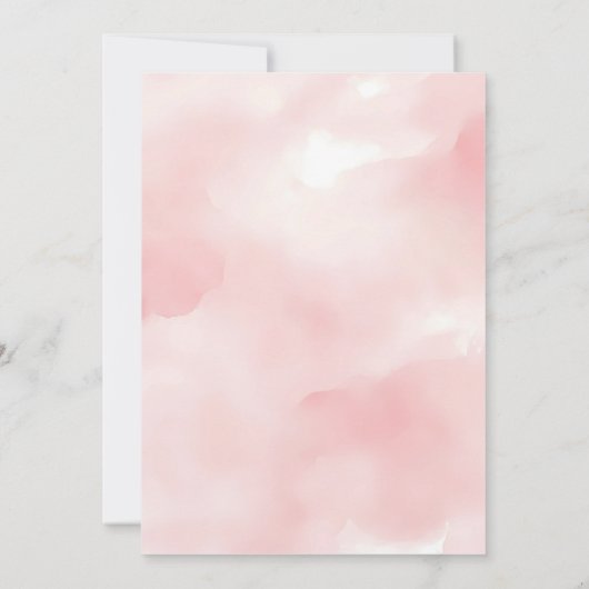 ピンク金ゴールドプリンセス誕生日パーティーの招待 招待状 (裏面)