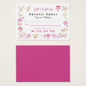 ピンク金ゴールドベーキング料理用具ギフト券 (正面&裏面)