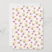 ピンク金ゴールドホットエアバルーンベビーシャワー招待状 招待状 (裏面)