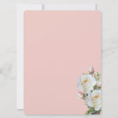 ピンク金ゴールドホワイトアラビア語ムスリムフォーマル 招待状 (裏面)