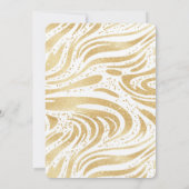 ピンク金ゴールドホワイトクリームハートカップケーキ誕生日 招待状 (裏面)