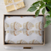 ピンク金ゴールドホワイトクリームハートカップケーキ誕生日 薄葉紙 (ギフト)