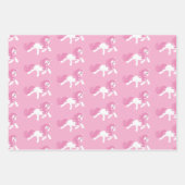 ピンク金ゴールドホワイトラベンダーパープルユニコーン ラッピングペーパーシート (正面2)