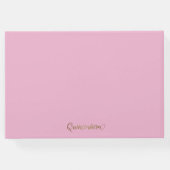 ピンク金ゴールドホワイト紙吹雪キンセアニェラ15誕生日 ゲストブック (裏面)