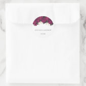 ピンク金ゴールドマルサラ結婚花の名寄せ ラウンドシール (バッグ)