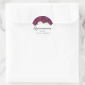 ピンク金ゴールドマルサラ花キンセアニェラお気に入り ラウンドシール (バッグ)