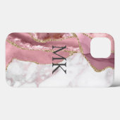 ピンク金ゴールドマーブルエフェクトシック Case-Mate iPhoneケース (裏面 (横))