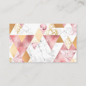 ピンク金ゴールドマーブルパティスリーパティシシェフベーカリー 名刺 (裏面)