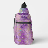 ピンク金ゴールドマーメイドはかりで測 スリングバッグ (正面)