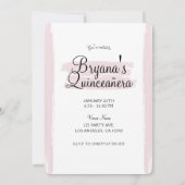 ピンク金ゴールドミクインスキンセニェラ写真写真 招待状 (裏面)