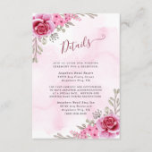 ピンク金ゴールドミニマル結婚リスト エンクロージャーカード (正面)