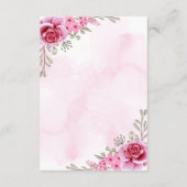 ピンク金ゴールドミニマル結婚リスト エンクロージャーカード (裏面)