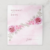 ピンク金ゴールドミニマル結婚リスト プレイスカード (外部開封)