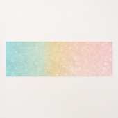 ピンク金ゴールドミントグリッターグラデーションラグジュアリーデザイン ヨガマット (裏面(横))