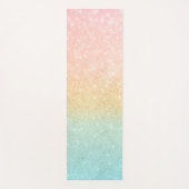 ピンク金ゴールドミントグリッターグラデーションラグジュアリーデザイン ヨガマット (正面)