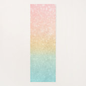 ピンク金ゴールドミントグリッターグラデーションラグジュアリーデザイン ヨガマット (裏面)