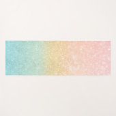 ピンク金ゴールドミントグリッターグラデーションラグジュアリーデザイン ヨガマット (正面(横))