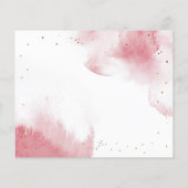 ピンク金ゴールドムーンスターズベビーシャワーアドバイスカード (裏面)