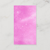 ピンク金ゴールドムーン&スターズベビーガールオムツラッフル エンクロージャーカード (裏面)