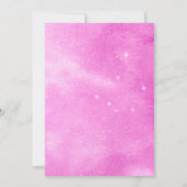 ピンク金ゴールドムーン&スターズベビーシャワー招待状 招待状 (裏面)