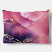 ピンク金ゴールドメタリック大理石名 アクセサリーポーチ (裏面)