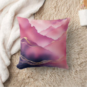 ピンク金ゴールドメタリック大理石 クッション (ブランケット)