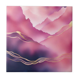 ピンク金ゴールドメタリック大理石 タイル