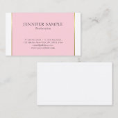 ピンク金ゴールドモダンデザインエレガントクリーン平野トレンディー 名刺 (正面/裏面)