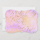 ピンク金ゴールドユニコーン顔招待状ANYイベント 招待状 (裏面)