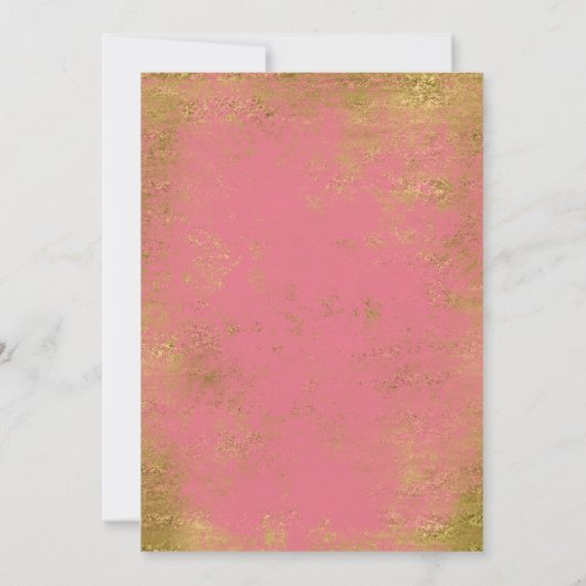 ピンク金ゴールドライト卒業パーティー招待状 招待状 (裏面)