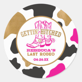 ピンク金ゴールドラストロデオバチェロレッテシール ラウンドシール