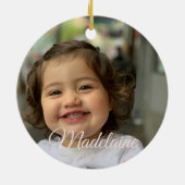 ピンク金ゴールドラマかわいい写真 セラミックオーナメント (裏面)