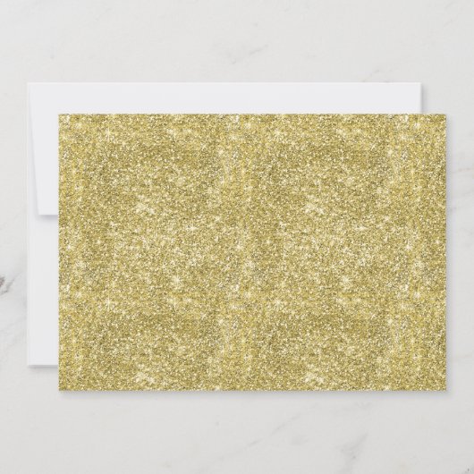 ピンク金ゴールドリトルプリンセスクラウン1st誕生日 招待状 (裏面)