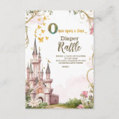 ピンク金ゴールドリトルプリンセス王室のおむつラッフル エンクロージャーカード (正面)