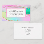 ピンク金ゴールドレインボーゲート 名刺 (正面/裏面)