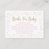 ピンク金ゴールドレインボーベビーまき書籍ベビー エンクロージャーカード (正面)