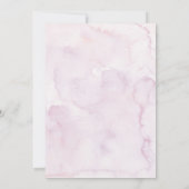 ピンク金ゴールドワイルドフラワーブライダルシャワー 招待状 (裏面)