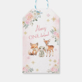 ピンク金ゴールド冬ワンダーランド誕生日感謝していユーラベル ギフトタグ (裏面)