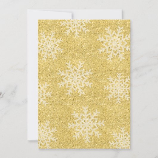 ピンク金ゴールド冬ワンダーランド1回目の誕生日 招待状 (裏面)