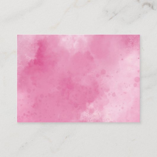 ピンク金ゴールド外空間銀河系ベビーおむつラッフル エンクロージャーカード (裏面)