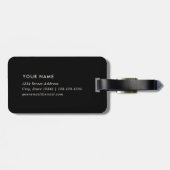 ピンク金ゴールド大理石カスタムモノグラムラゲージタグ ラゲッジタグ (裏面横)