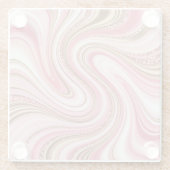 ピンク金ゴールド大理石ガラスコースター ガラスコースター (裏面)