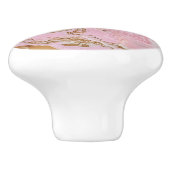 ピンク金ゴールド大理石パターン セラミックノブ (側面)